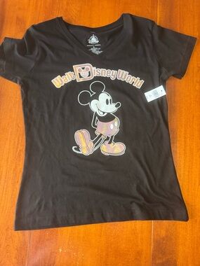 Disney Black Walt Disney World Mickey Tee with Retro Accents